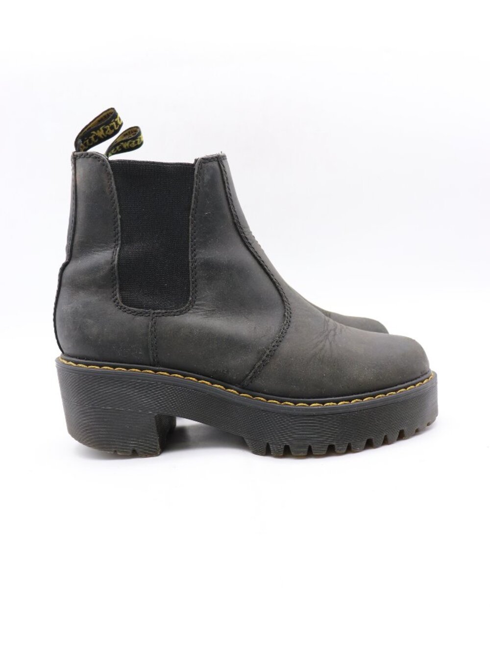 Doc Dr. Martens Rometty Women’s 5 Chelsea Boots Black Leather Platform Shoes